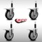 Service Caster 5'' SS Black Poly Swivel 1'' Expanding Stem Caster Set Total Lock Brake, 4PK SCC-SSEXTTL20S514-PPUB-BLK-1-4 - alternate 3